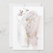 Aquarellwiese Blume Taufe Einladung (Rückseite)