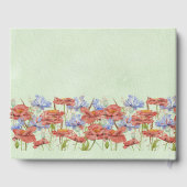 Aquarellwiese-Wildblumen Hochzeitstorch Gästebuch (Rückseite)