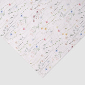 Aquarellwiese, Wildblumen weich rosa Seidenpapier (Ausschnitt)