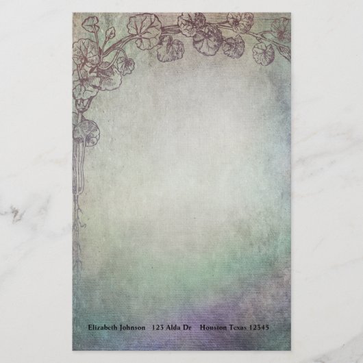 Aquarellwiesen Briefpapier (Vorderseite)