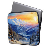 Aquarellwinterärmel Laptopschutzhülle (Vorderseite Links)