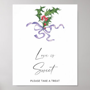 Aquarellwinters - Liebe ist süß Nehmen Sie eine Le Poster