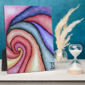 Aquarellwirbel Fotoplatte (Seite)