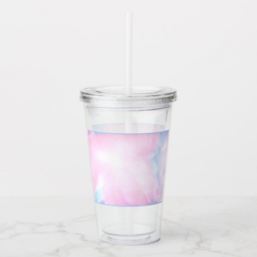 Aquarellwolken Akrylic Tumbler Acryltrinkbecher (Vorderseite)