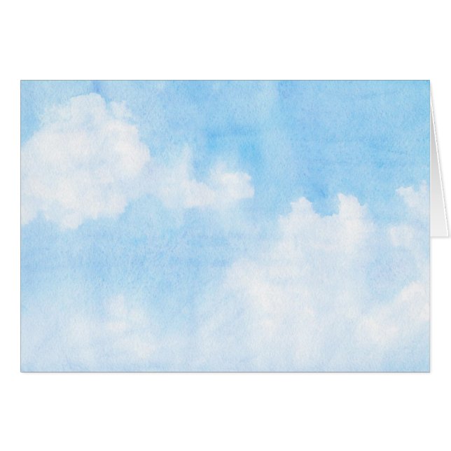 Aquarellwolken und Himmelhintergrund (Vorderseite (Horizontal))