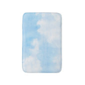 Aquarellwolken und Himmelhintergrund Badematte (Vorderseite Vertikal)