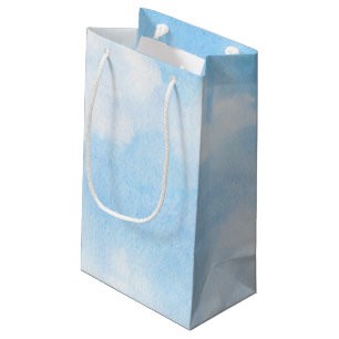 Aquarellwolken und Himmelhintergrund Kleine Geschenktüte