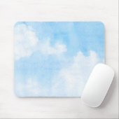 Aquarellwolken und Himmelhintergrund Mousepad (Mit Mouse)