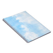 Aquarellwolken und Himmelhintergrund Notizblock (Rechte Seite)
