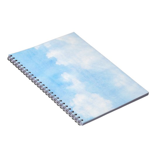 Aquarellwolken und Himmelhintergrund Notizblock (Rechte Seite)
