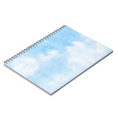 Aquarellwolken und Himmelhintergrund Notizblock (Linke Seite)