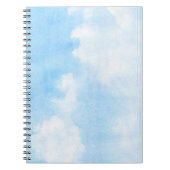 Aquarellwolken und Himmelhintergrund Notizblock (Vorderseite)