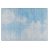Aquarellwolken und Himmelhintergrund Schneidebrett (Vorderseite)