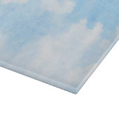 Aquarellwolken und Himmelhintergrund Schneidebrett (Ecke)
