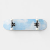 Aquarellwolken und Himmelhintergrund Skateboard (Horizontal)