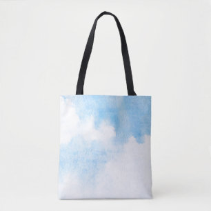 Aquarellwolken und Himmelhintergrund Tasche