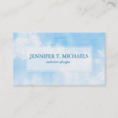 Aquarellwolken und Himmelhintergrund Visitenkarte (Vorderseite)