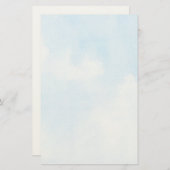 Aquarellwolken und Himmelshintergrund Briefpapier (Vorne/Hinten)