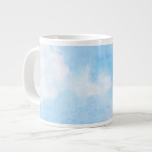 Aquarellwolken und Himmelshintergrund Jumbo-Tasse