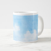 Aquarellwolken und Himmelshintergrund Jumbo-Tasse (Vorderseite Rechts)
