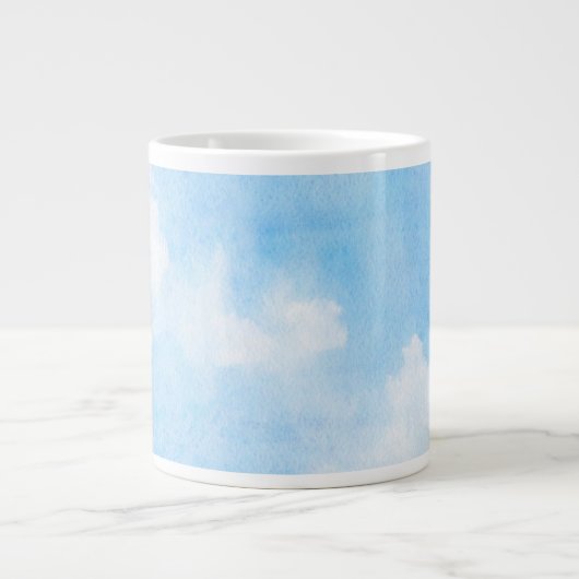 Aquarellwolken und Himmelshintergrund Jumbo-Tasse (Vorderseite)