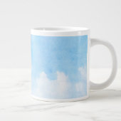 Aquarellwolken und Himmelshintergrund Jumbo-Tasse (Rechts)