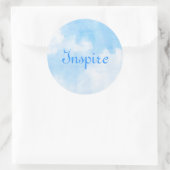 Aquarellwolken und Himmelshintergrund Runder Aufkleber (Tasche)