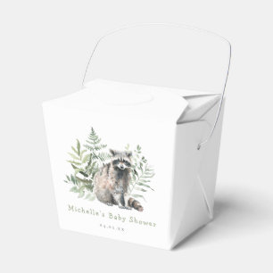 Aquarellwoodland Raccoon Babydusche Geschenkschachtel
