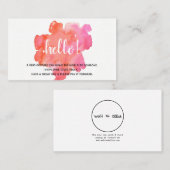 Aquarellwörter | Bezahlen Sie es nach vorn Karten (Vorne/Hinten)