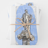 Aquarellzeichnung der Statue von Apollon Geschenkpapier Set (Beispiel)