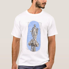 Aquarellzeichnung der Statue von Apollon T-Shirt