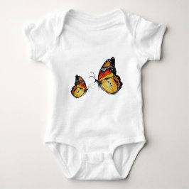 Aquarellzeichnung mit ButterfettBaby Jersey Bodysu Baby Strampler