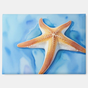 Aquarellzeichnung von Seesternen Magnet