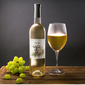 Aquarellziege Alkoholflaschenetikett