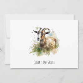 Aquarellziege Einladung