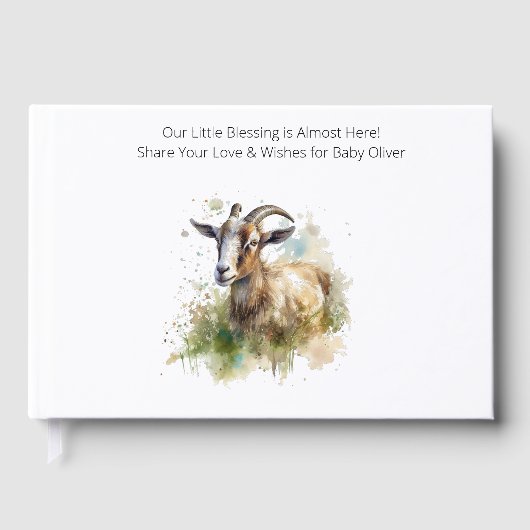 Aquarellziege Gästebuch (Vorderseite)