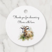 Aquarellziege Geschenkanhänger (Vorderseite)