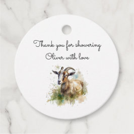 Aquarellziege Geschenkanhänger