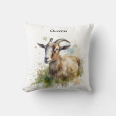 Aquarellziege Kissen (Vorderseite)