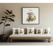 Aquarellziege Kissen