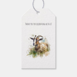 Aquarellziege, maßgeschneiderte Schaumkarton Geschenkanhänger