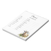 Aquarellziege Notizblock (Rotiert)