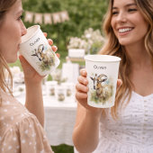 Aquarellziege Pappbecher