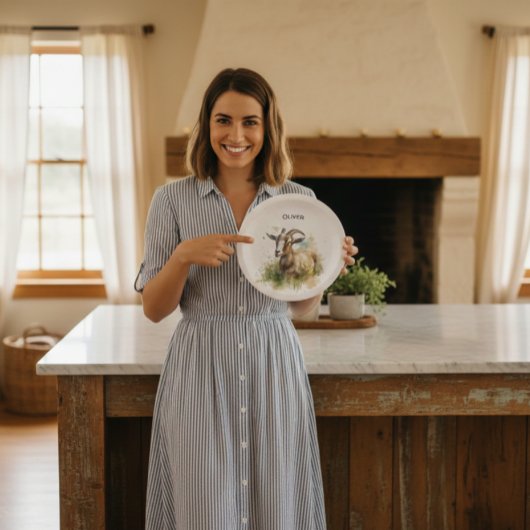 Aquarellziege Pappteller