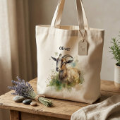 Aquarellziege Tragetasche