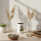 Aquarellziege Zweifarbige Tasse