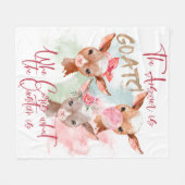 Aquarellziegen - Die Antwort sind Ziegen Fleecedecke (Vorderseite (Horizontal))