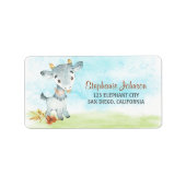 Aquarellziegenfarm Adressaufkleber (Vorne)