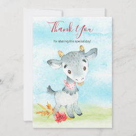 Aquarellziegenfarm Dankeskarte