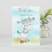 Aquarellziegenfarm Dankeskarte (Stehend Vorderseite)